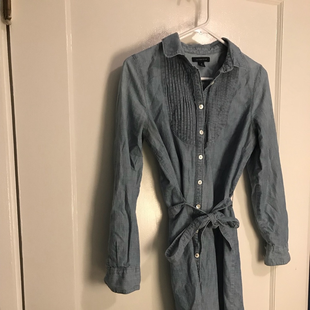 Lands End Chambray Dress